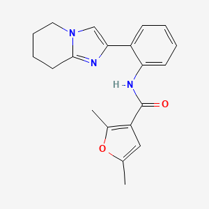 molecular formula C20H21N3O2 B2786918 2,5-dimethyl-N-(2-(5,6,7,8-tetrahydroimidazo[1,2-a]pyridin-2-yl)phenyl)furan-3-carboxamide CAS No. 2034298-84-3