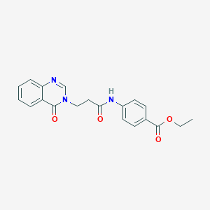 ethyl 4-{[3-(4-oxoquinazolin-3(4H)-yl)propanoyl]amino}benzoate