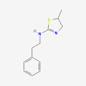 molecular formula C12H16N2S B2786925 5-methyl-N-(2-phenylethyl)-4,5-dihydro-1,3-thiazol-2-amine CAS No. 355156-11-5