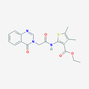ethyl 4,5-dimethyl-2-{[(4-oxoquinazolin-3(4H)-yl)acetyl]amino}thiophene-3-carboxylate