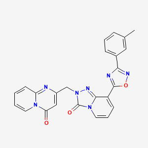 2-((3-oxo-8-(3-(m-tolyl)-1,2,4-oxadiazol-5-yl)-[1,2,4]triazolo[4,3-a]pyridin-2(3H)-yl)methyl)-4H-pyrido[1,2-a]pyrimidin-4-one