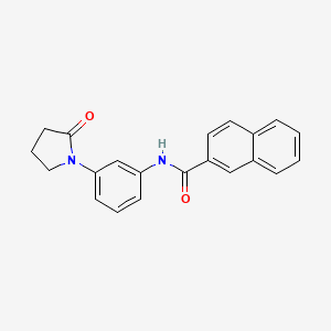 molecular formula C21H18N2O2 B2786931 N-(3-(2-oxopyrrolidin-1-yl)phenyl)-2-naphthamide CAS No. 941993-38-0