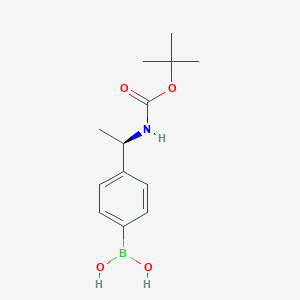 molecular formula C13H20BNO4 B2786932 (1R)-4-(1-BOC-Aminoethyl)phenylboronic acid CAS No. 871720-08-0