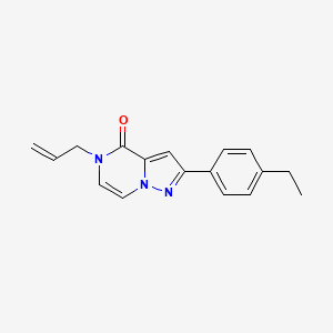 molecular formula C17H17N3O B2786949 2-(4-Ethylphenyl)-5-prop-2-enylpyrazolo[1,5-a]pyrazin-4-one CAS No. 2321917-28-4