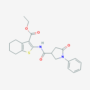Ethyl 2-{[(5-oxo-1-phenylpyrrolidin-3-yl)carbonyl]amino}-4,5,6,7-tetrahydro-1-benzothiophene-3-carboxylate