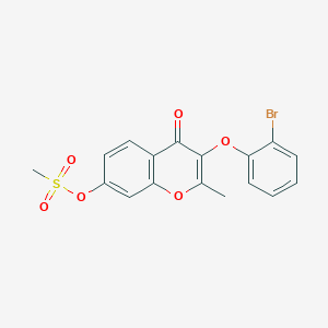 3-(2-bromophenoxy)-2-methyl-4-oxo-4H-chromen-7-yl methanesulfonate