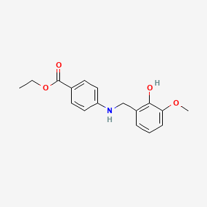 molecular formula C17H19NO4 B2786955 Ethyl 4-[(2-hydroxy-3-methoxybenzyl)amino]benzoate CAS No. 199190-58-4