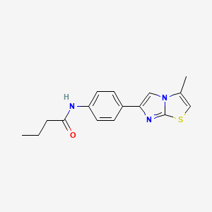molecular formula C16H17N3OS B2786960 N-(4-(3-methylimidazo[2,1-b]thiazol-6-yl)phenyl)butyramide CAS No. 528591-05-1