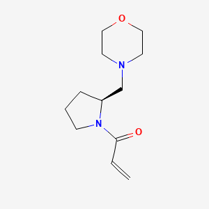 molecular formula C12H20N2O2 B2786977 1-[(2S)-2-(Morpholin-4-ylmethyl)pyrrolidin-1-yl]prop-2-en-1-one CAS No. 2305125-84-0