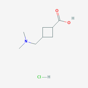 molecular formula C8H16ClNO2 B2786991 3-[(Dimethylamino)methyl]cyclobutane-1-carboxylic acid;hydrochloride CAS No. 2445794-83-0