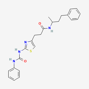 N-(4-phenylbutan-2-yl)-3-(2-(3-phenylureido)thiazol-4-yl)propanamide