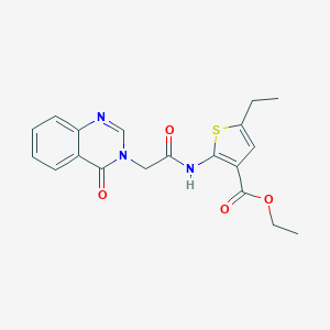 ethyl 5-ethyl-2-{[(4-oxoquinazolin-3(4H)-yl)acetyl]amino}thiophene-3-carboxylate