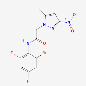 N-(2-bromo-4,6-difluorophenyl)-2-(5-methyl-3-nitro-1H-pyrazol-1-yl)acetamide
