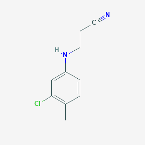 molecular formula C10H11ClN2 B2787005 3-[(3-Chloro-4-methylphenyl)amino]propanenitrile CAS No. 565166-65-6