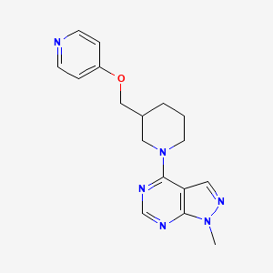 molecular formula C17H20N6O B2787008 1-Methyl-4-[3-(pyridin-4-yloxymethyl)piperidin-1-yl]pyrazolo[3,4-d]pyrimidine CAS No. 2380042-82-8