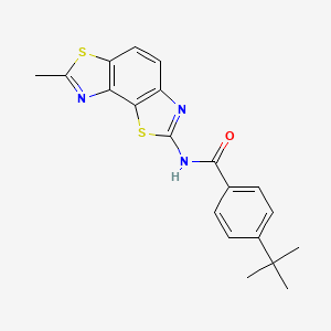 molecular formula C20H19N3OS2 B2787012 4-tert-butyl-N-(7-methyl-[1,3]thiazolo[5,4-e][1,3]benzothiazol-2-yl)benzamide CAS No. 476642-08-7