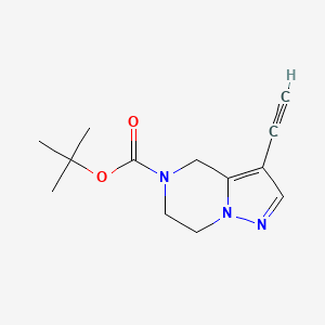 molecular formula C13H17N3O2 B2787025 叔丁基3-乙炔基-6,7-二氢吡唑并[1,5-a]嘧啶-5(4H)-羧酸酯 CAS No. 2174007-60-2