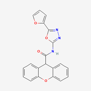 N-(5-(furan-2-yl)-1,3,4-oxadiazol-2-yl)-9H-xanthene-9-carboxamide