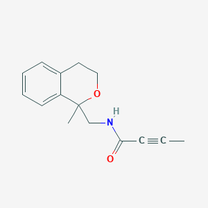 molecular formula C15H17NO2 B2787035 N-[(1-Methyl-3,4-dihydroisochromen-1-yl)methyl]but-2-ynamide CAS No. 2411241-34-2