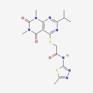 2-((2-isopropyl-6,8-dimethyl-5,7-dioxo-5,6,7,8-tetrahydropyrimido[4,5-d]pyrimidin-4-yl)thio)-N-(5-methyl-1,3,4-thiadiazol-2-yl)acetamide