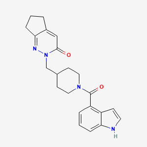 2-{[1-(1H-indole-4-carbonyl)piperidin-4-yl]methyl}-2H,3H,5H,6H,7H-cyclopenta[c]pyridazin-3-one