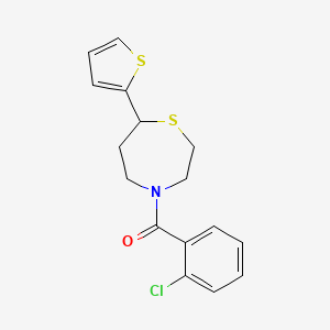 (2-Chlorophenyl)(7-(thiophen-2-yl)-1,4-thiazepan-4-yl)methanone
