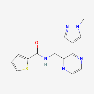 molecular formula C14H13N5OS B2787049 N-((3-(1-甲基-1H-嘧啶-4-基)嘧啶-2-基)甲基)噻吩-2-羧酰胺 CAS No. 2034465-14-8