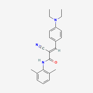 molecular formula C22H25N3O B2787051 (E)-2-cyano-3-[4-(diethylamino)phenyl]-N-(2,6-dimethylphenyl)prop-2-enamide CAS No. 363157-61-3