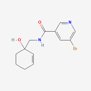 5-bromo-N-[(1-hydroxycyclohex-2-en-1-yl)methyl]pyridine-3-carboxamide