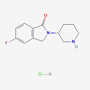 (R)-5-Fluoro-2-(piperidin-3-yl)isoindolin-1-one hydrochloride