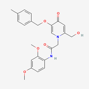 molecular formula C24H26N2O6 B2787059 N-(2,4-dimethoxyphenyl)-2-(2-(hydroxymethyl)-5-((4-methylbenzyl)oxy)-4-oxopyridin-1(4H)-yl)acetamide CAS No. 941974-41-0