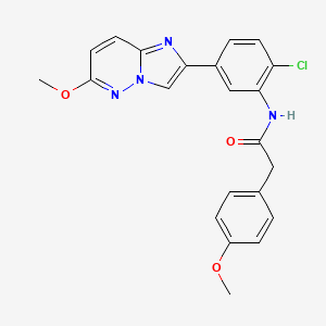 N-(2-chloro-5-(6-methoxyimidazo[1,2-b]pyridazin-2-yl)phenyl)-2-(4-methoxyphenyl)acetamide