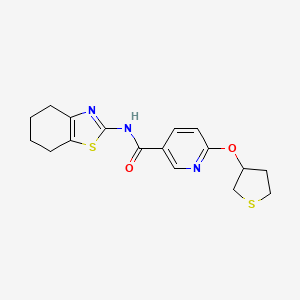 N-(4,5,6,7-tetrahydrobenzo[d]thiazol-2-yl)-6-((tetrahydrothiophen-3-yl)oxy)nicotinamide