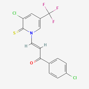 1-(4-Chlorophenyl)-3-(3-chloro-2-thioxo-5-(trifluoromethyl)-1(2H)-pyridinyl)-2-propen-1-one