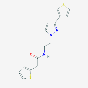 2-(thiophen-2-yl)-N-(2-(3-(thiophen-3-yl)-1H-pyrazol-1-yl)ethyl)acetamide