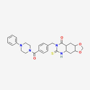 7-{[4-(4-phenylpiperazine-1-carbonyl)phenyl]methyl}-6-sulfanylidene-2H,5H,6H,7H,8H-[1,3]dioxolo[4,5-g]quinazolin-8-one