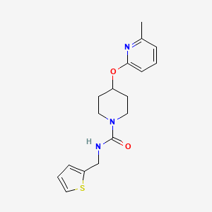 molecular formula C17H21N3O2S B2787092 4-((6-methylpyridin-2-yl)oxy)-N-(thiophen-2-ylmethyl)piperidine-1-carboxamide CAS No. 1797267-23-2