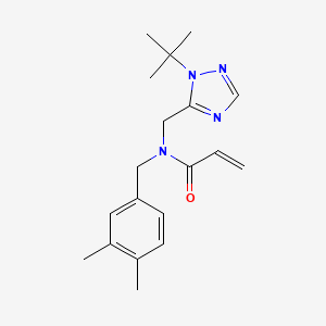 N-[(2-Tert-butyl-1,2,4-triazol-3-yl)methyl]-N-[(3,4-dimethylphenyl)methyl]prop-2-enamide