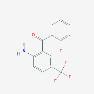 (2-Amino-5-(trifluoromethyl)phenyl)(2-fluorophenyl)methanone