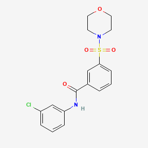 molecular formula C17H17ClN2O4S B2787113 N-(3-chlorophenyl)-3-morpholin-4-ylsulfonylbenzamide CAS No. 412937-83-8