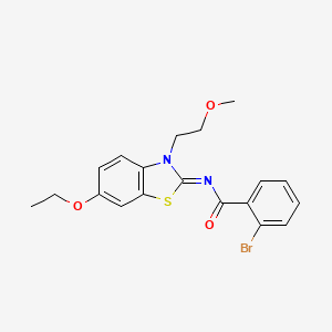 molecular formula C19H19BrN2O3S B2787114 (Z)-2-bromo-N-(6-ethoxy-3-(2-methoxyethyl)benzo[d]thiazol-2(3H)-ylidene)benzamide CAS No. 865161-80-4