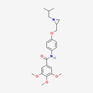 3,4,5-Trimethoxy-N-[4-[[1-(2-methylpropyl)aziridin-2-yl]methoxy]phenyl]benzamide