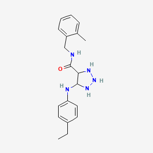 molecular formula C19H21N5O B2787129 5-[(4-ethylphenyl)amino]-N-[(2-methylphenyl)methyl]-1H-1,2,3-triazole-4-carboxamide CAS No. 1291860-32-6