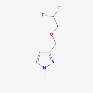 molecular formula C7H10F2N2O B2787136 3-[(2,2-difluoroethoxy)methyl]-1-methyl-1H-pyrazole CAS No. 1856050-86-6