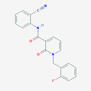 molecular formula C20H14FN3O2 B2787138 N-(2-cyanophenyl)-1-(2-fluorobenzyl)-2-oxo-1,2-dihydropyridine-3-carboxamide CAS No. 941952-98-3