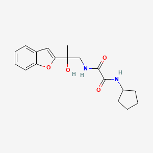 molecular formula C18H22N2O4 B2787149 N1-(2-(benzofuran-2-yl)-2-hydroxypropyl)-N2-cyclopentyloxalamide CAS No. 2034270-69-2