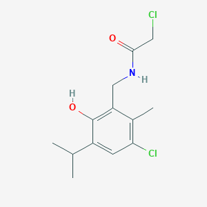 2-chloro-N-(3-chloro-6-hydroxy-5-isopropyl-2-methylbenzyl)acetamide
