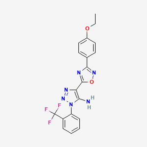4-(3-(4-ethoxyphenyl)-1,2,4-oxadiazol-5-yl)-1-(2-(trifluoromethyl)phenyl)-1H-1,2,3-triazol-5-amine