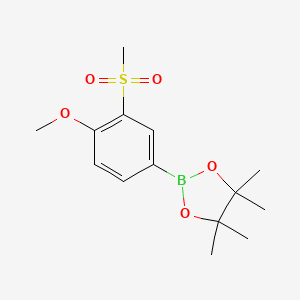 molecular formula C14H21BO5S B2787153 2-(4-甲氧基-3-(甲磺基)苯基)-4,4,5,5-四甲基-1,3,2-二氧杂硼杂环丁烷 CAS No. 918328-09-3