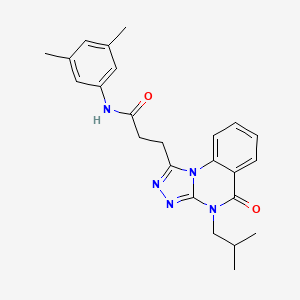 N-(3,5-dimethylphenyl)-3-[4-(2-methylpropyl)-5-oxo-4H,5H-[1,2,4]triazolo[4,3-a]quinazolin-1-yl]propanamide